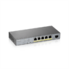 ZYXEL Switch 5x1000Mbps (5xPOE) + 1xGigabit SFP Menedzselhető, GS1350-6HP-EU0101F