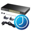 CUDY Switch 24x1000Mbps (24xPOE+) + 2x1000Mbps SFP, Fémházas, Rackes, GS1028PS2