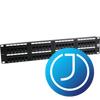 EXCEL Patch Panel Cat.5e UTP 48 portos 2U, fekete