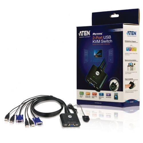 ATEN KVM Switch 2PC USB CS22U+Kábel