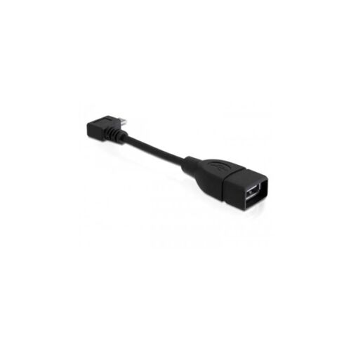 BLACKBIRD Kábel USB 2.0 Micro-B male 90 fokos to USB 2.0-A female OTG, 11cm