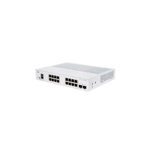 CISCO Switch 16x1000Mbps + 2xGigabit SFP, Fémházas Rackes, Menedzselhető, CBS250-16T-2G-EU