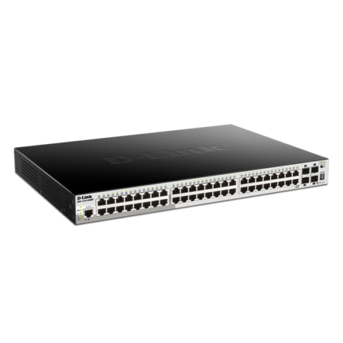 D-LINK Switch 48x1000Mbps (48xPOE) + 4xGigabit SFP+ Menedzselhető Rackes, DGS-1510-52XMP