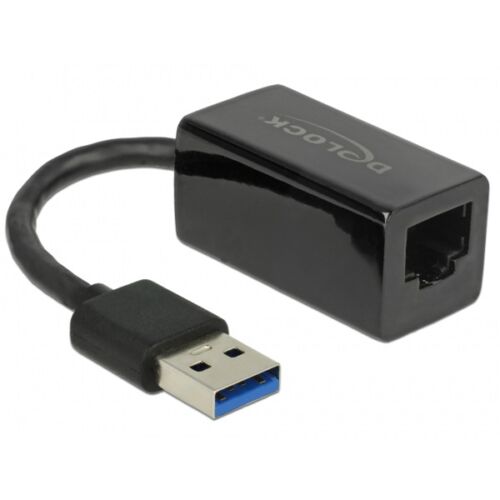 DELOCK Átalakító USB 3.1 Gen 1 Type-A to Gigabit LAN kompakt, fekete