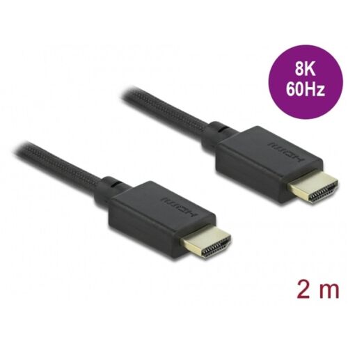 DELOCK kábel HDMI male/male összekötő 8K 60Hz 48 Gbps, 2m