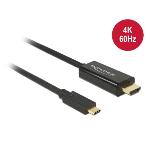 DELOCK kábel USB Type-C male to HDMI male (DP Alt Mode) 4K 60Hz, 1m, fekete
