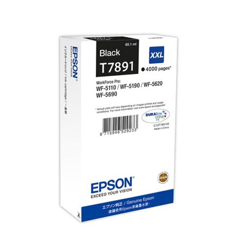 EPSON Patron WorkForce Pro WP-5000 Series Ink Cartridge XXL Fekete (Black) 4k