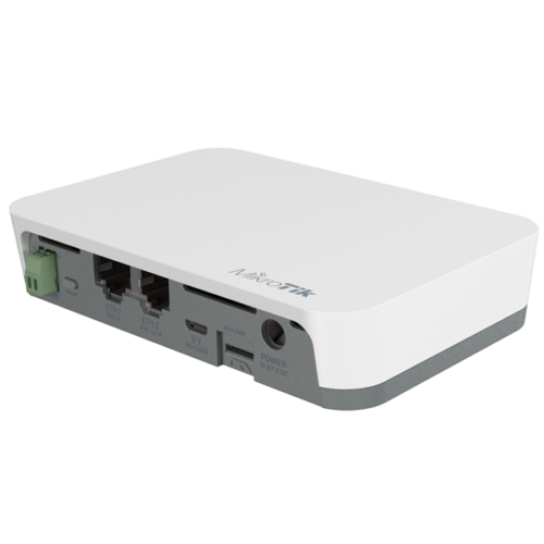 MIKROTIK Router - RB924I-2ND-BT5&BG77 - KNOT IoT Gateway,  2x100Mbps (1xPOE out) GPS, RouterOS L4, Falra rögzíthető