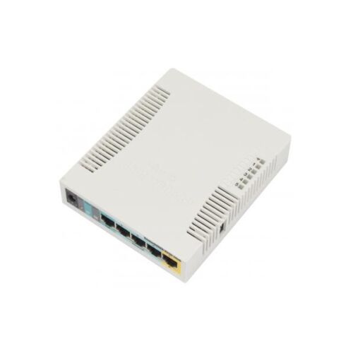 MIKROTIK Router - RB951UI-2HND - 5x100MbitLAN, 1USB, 2,4GHz, PoE-out, RouterOS L4