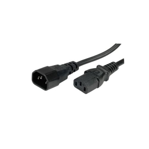 ROLINE kábel, C13 - C14, PC / Monitor, Tápkábel hosszabító 1,8m