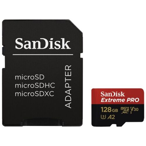 SANDISK Memóriakártya 183521, MICROSDXC EXTREME PRO KÁRTYA 128GB, 170MB/s C10, V30, UHS-I, U3, A2