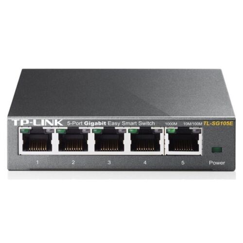 TP-LINK Switch 5x1000Mbps, Fémházas Asztali, Easy Smart, TL-SG105E