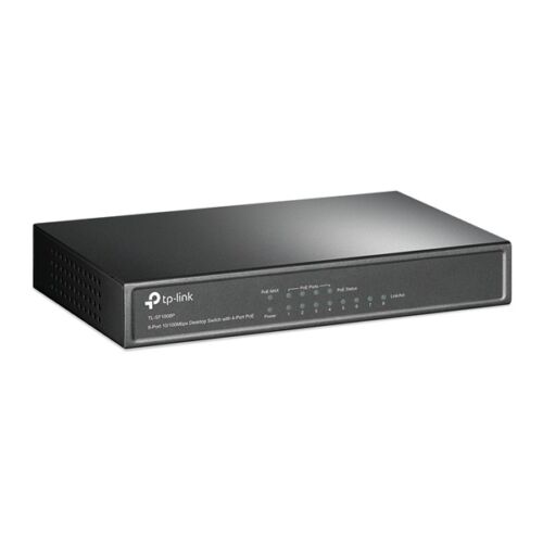 TP-LINK Switch 8x100Mbps (4xPOE), Fémházas Asztali, TL-SF1008P