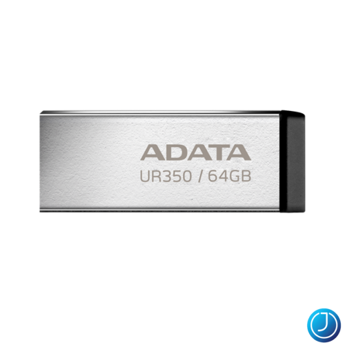 ADATA Pendrive 64GB, UR350 USB 3.2, fémházas, fekete