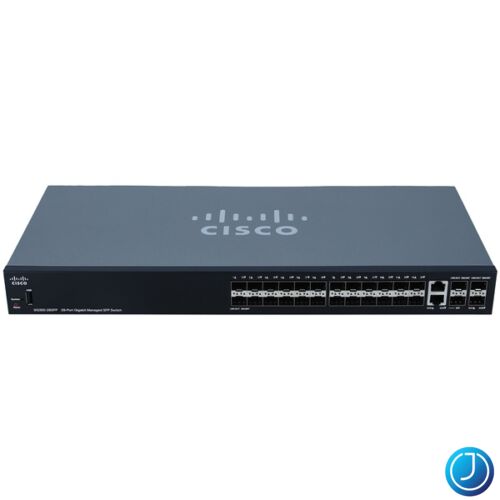 CISCO Switch 24xGigabit SFP slot + 2xGigabit kombó SFP + 2xGigabit SFP port + 1xUSB, Fémházas Rackes, Menedzselhető, SG3