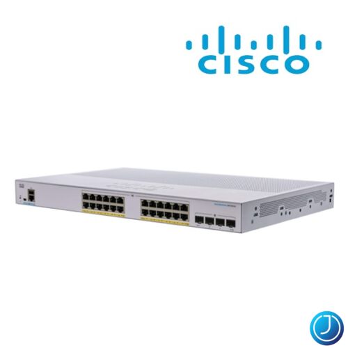 CISCO Switch 24x1000Mbps (POE+) + 4x10000Mbps SFP+, Fémházas, Rackes, Menedzselhető - CBS350-24FP-4X-EU