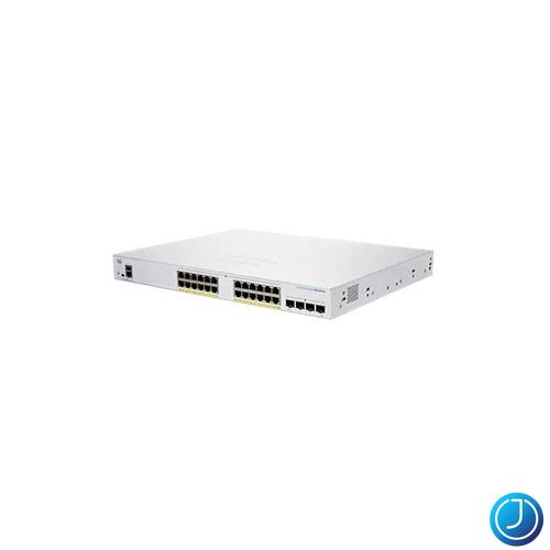 CISCO Switch 24x1000Mbps (POE+) + 4x10000Mbps SFP+, Menedzselhető, Fémházas, Rackes - CBS250-24FP-4X-EU