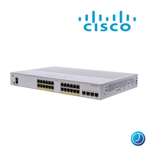 CISCO Switch 24x1000Mbps (POE+) + 4x1000Mbps SFP, Fémházas, Rackes, Menedzselhető - CBS350-24FP-4G-EU