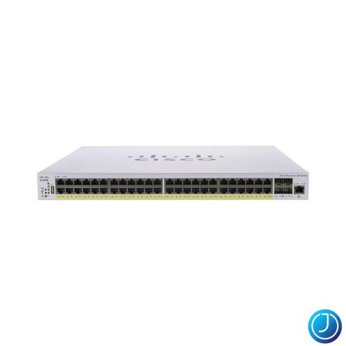 CISCO Switch 40x1000Mbps (POE+) + 8x5000Mbps (POE+) + 4x10Gbps SFP+, Rackes, Menedzselhető - CBS350-48NGP-4X-EU