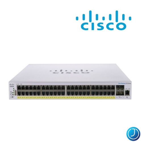 CISCO Switch 48x1000Mbps (POE+) + 4x10000Mbps SFP+, Fémházas, Rackes, Menedzselhető - CBS350-48P-4X-EU