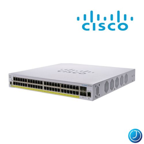 CISCO Switch 48x1000Mbps (POE+) + 4x1000Mbps SFP, Fémházas, Rackes, Menedzselhető - CBS350-48P-4G-EU