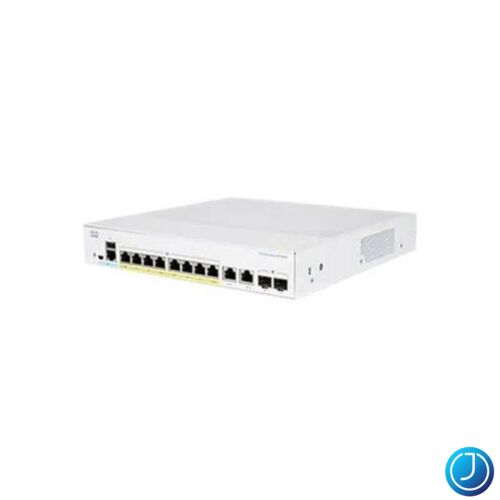 CISCO Switch 8x1000Mbps (POE+) + 2x1000Mbps SFP, Fémházas, Rackes, Menedzselhető - CBS350-8P-E-2G-EU