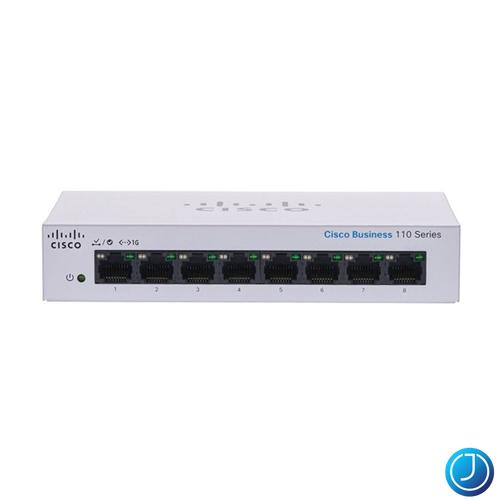 CISCO Switch 8x1000Mbps, Fémházas, Rackes, CBS110-8T-D-EU