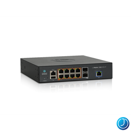 CAMBIUM Networks Switch, cnMatrix EX2010-P, 8x1000Mbps (POE+) + 2x1000Mbps SFP, Menedzselhető, Asztali