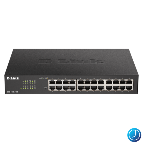 D-LINK Switch 24x1000Mbps Fémházas Menedzselhető Rackes, DGS-1100-24V2/E