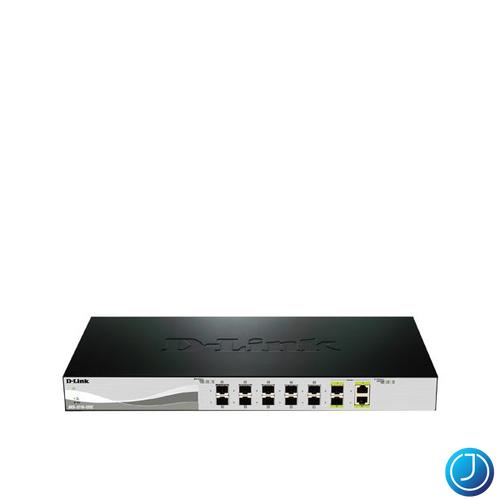 D-LINK Switch 10xGigabit SFP+ 2x10Gigabit kombó SFP+ Menedzselhető, DXS-1210-12SC/E