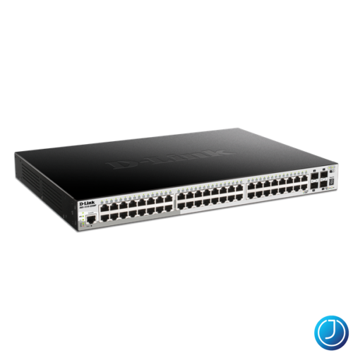 D-LINK Switch 48x1000Mbps (48xPOE) + 4xGigabit SFP+ Menedzselhető Rackes, DGS-1510-52XMP/E