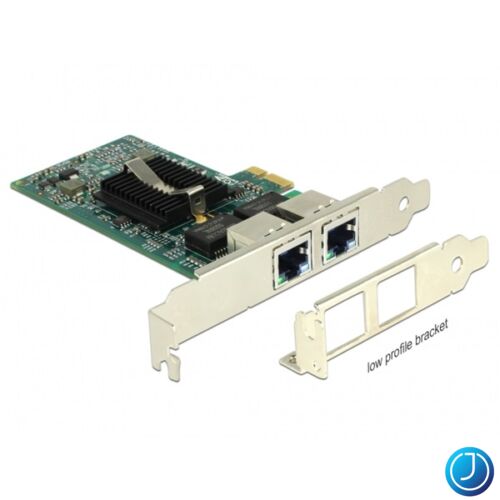 DELOCK PCI-E x1 Bővítőkártya > 2x RJ45 Gigabit LAN i82576