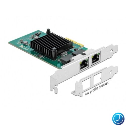 DELOCK PCI-E x4 Vezetékes hálózati Adapter, 2x Gigabit LAN i82576