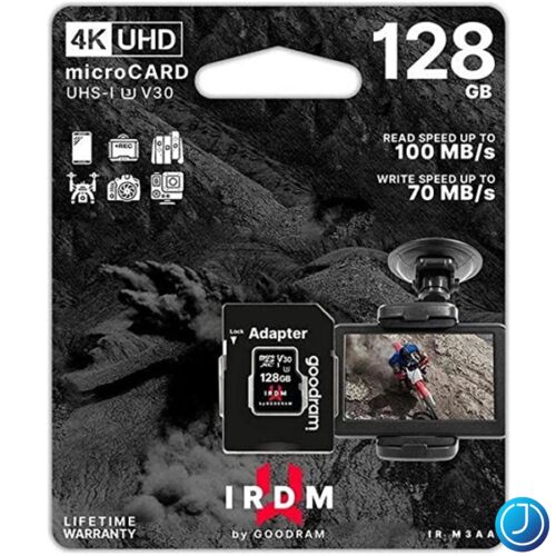 GOODRAM Memóriakártya SDXC 128GB UHS-I U3 V30 + adapter