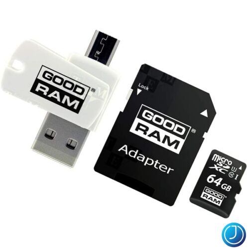GOODRAM Memóriakártya SDXC 64GB CL10 UHS-I + adapter + OTG kártyaolvasó