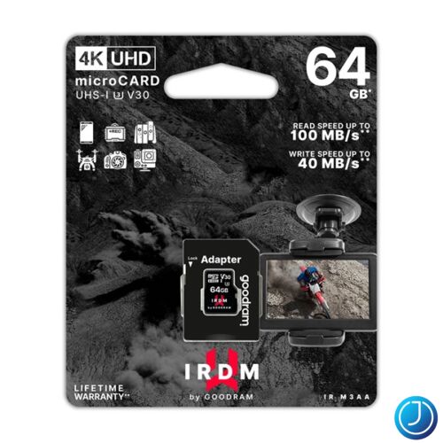GOODRAM Memóriakártya SDXC 64GB UHS-I U3 V30 + adapter