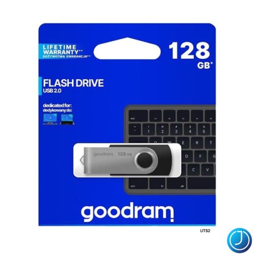 GOODRAM Pendrive 128GB, UTS2 USB 2.0, Fekete
