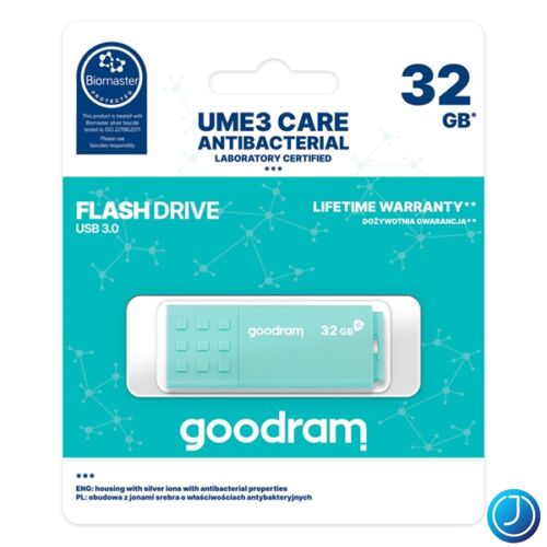 GOODRAM Pendrive 32GB, UME3 CARE USB 3.1, (Antibakteriális ház)