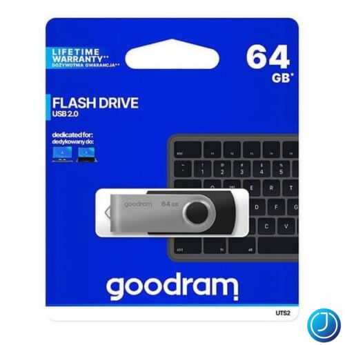 GOODRAM Pendrive 64GB, UTS2 USB 2.0, Fekete