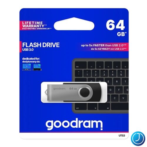 GOODRAM Pendrive 64GB, UTS3 USB 3.0, Fekete