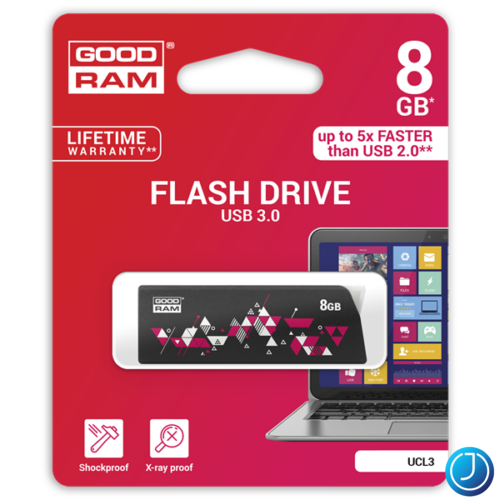 GOODRAM Pendrive 8GB, UCL3 USB 3.0, Fekete