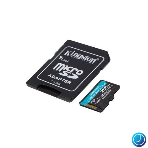 KINGSTON Memóriakártya MicroSDXC 256GB Canvas Go Plus 170R A2 U3 V30 + Adapter