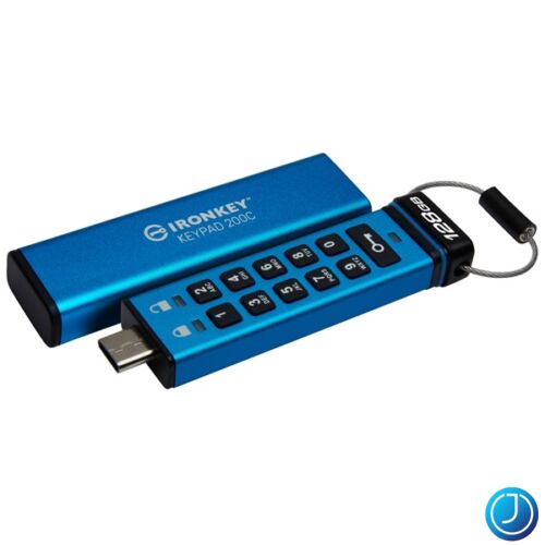 KINGSTON Pendrive 128GB USB-C, Ironkey Keypad 200C AES-256 FIPS 140-3 Lvl 3