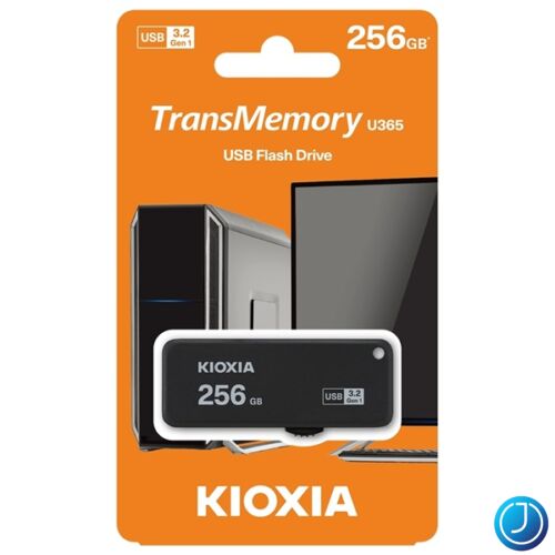KIOXIA Pendrive 256GB, Hayabusa USB 3.0, Fekete (TOSHIBA)