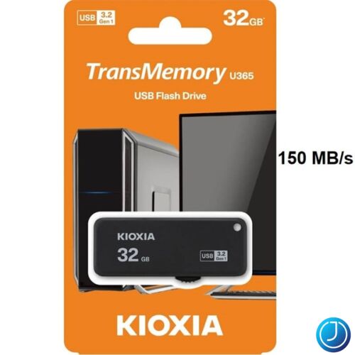 KIOXIA Pendrive 32GB, Hayabusa USB 3.0, Fekete (TOSHIBA)