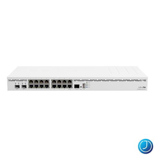 MIKROTIK Vezetékes Cloud Core Router 16x1000Mbps + 2x10Gbit SFP+, Fémházas, Rackes - CCR2004-16G-2S+