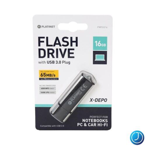PLATINET Pendrive 16GB, X-Depo, USB 3.0, fekete