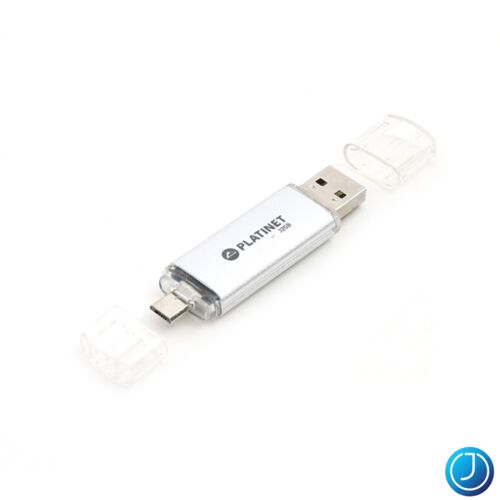 PLATINET Pendrive, AX-Depo, 32GB, USB 2.0 + MicroUSB Android telefonokhoz és tabletekhez, ezüst