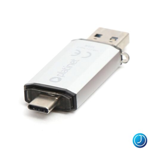PLATINET Pendrive, AX-Depo, 32GB, USB 2.0 + USB-C Android telefonokhoz és tabletekhez, ezüst