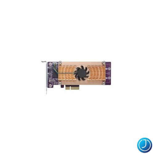 QNAP Bővítő Kártya QM2-2P-384 kettő M.2 22110 vagy 2280 PCIe (Gen3 x 4) NVMe SSD bővítőhely